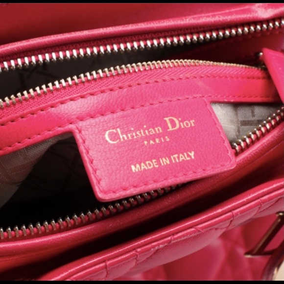 SOLD!Christian Dior Large Lady Dior Bag w/ Strap - Picture 7 of 12
